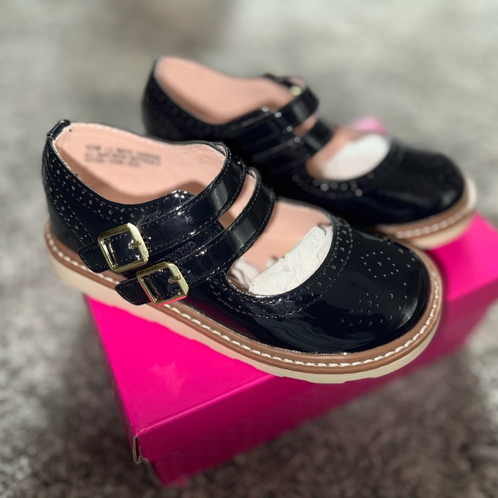 Kelly & Katie Navy Patent Leather Kids Shoes